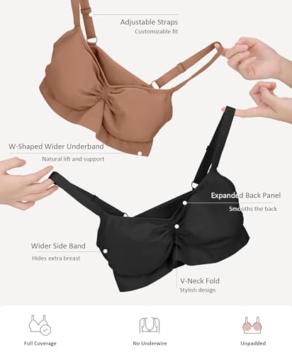 Image of FeelinGirl Bralettes for Women with Support Comfortable Bras No Underwire Seamless Everyday Bras