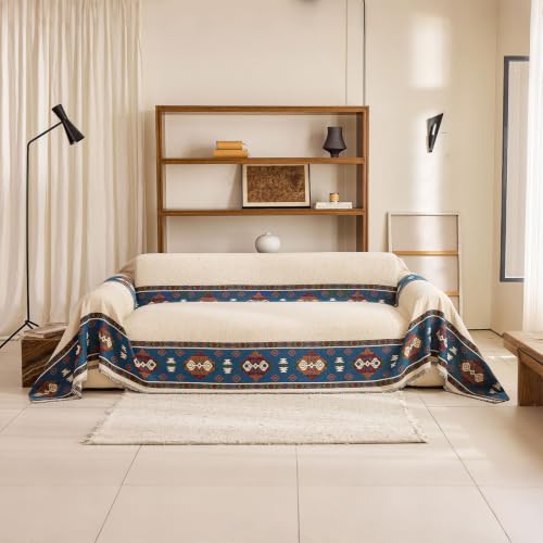 VClife Boho Couch Cover Soft Thick Chenille Sofa Covers for Dog 71 x 118