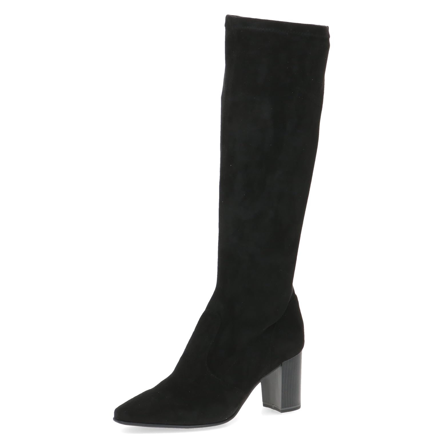 Caprice Women's Damen Long Boot Flat 9-25547-41 Knee High, Black Stretch, 3 UK