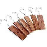 Home Zone - 6 Pack of Moth Repellent Hanging Cedar Wood Block with Odour Protection for wardrobes, closets & cloakrooms etc