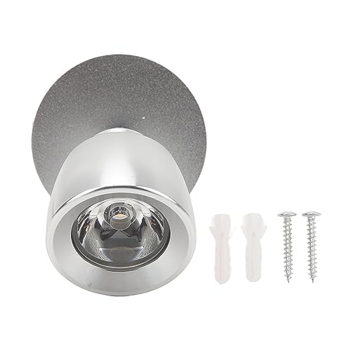 Lampe de Lecture LED Haute Luminosité, Lumière Blanche Chaude, DC12V à 24V, Lampe de Chevet pour Camping-car, Camions, Camping-cars, Remorques, Navires, Yachts(Argent)