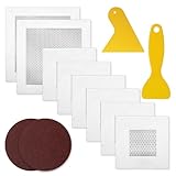 Sorcristy 12 Stück Wandreparatur Patch Selbstklebendes, 10cm 15cm Aluminium Trockenbau Reparatur Löcher Füllen Wand Faser Netz für Löcher und Risse in Gipskarton und Decken