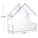 Window Bird Feeder Outside Clear Acrylic Hanging Bird Feeders with Suction Cup Includes 21 Drain Holes