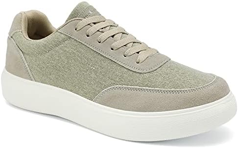 Men’s Orthopedic Shoes, Plantar Fasciitis Shoes for Men, Arch Support Fashion Sneaker with Canvas for Casual, Comfortable Walking Shoes for Heel and Foot Pain Relief