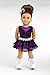 Ice Skating Queen - 3 Piece Ice Skating Outfit for 18 Inch Dolls - Purple Leotard with Ruffle Skirt, Head Band and White Skates - 18 Inch Doll Clothes (Doll Not Included)