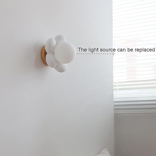 Miniatura 4 de Jadssox Lámpara de pared de cristal para habitación de los niños lámpara de pared de dibujos animados en forma de flor accesorios de iluminación de