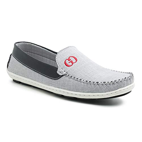 Kit 2 Pares Mocassim Masculino Sapatilha Gc Sola Tr (43, Gelo-Azul)