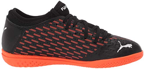 PUMA Future 6.4 IT Jr Soccer Shoe, Puma Black-Puma White-Shocking Orange, 3C US Unisex Little Kid