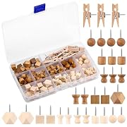 114 chinchetas de madera, 2 colores y 7…