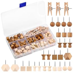 Imzay IMZAY06 114-teiliges Holz-Reißnägel Sortiment