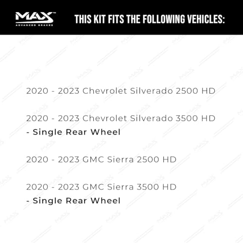Image of MAX Advanced Brakes - Brake Kit For 2020-2023 Chevrolet Silverado 2500 HD, GMC Sierra 2500 HD| Carbon Ceramic Brake and Rotor Kit Front and Rear| Daily Driving OE Replacement Brake Rotors