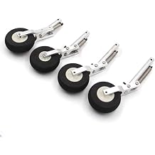 1PC 11/12/13/14cm Aluminum Alloy Retractable Belt Spring Landing Gear 45mm 50mm Spomge Wheel for Fixed Wing RC Airplane Accs 1PC 110mm hole4MM