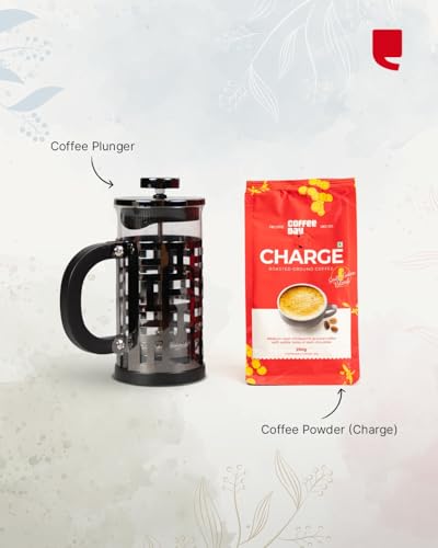 Image of Cafe Coffee Day Charge 65% Coffee 35% Chicory with French Press Espresso Coffee Maker