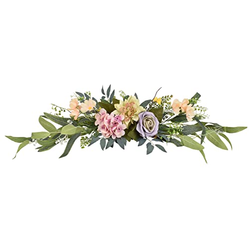 I-GURU Artificial Swag Hydrangea Flower 28 Inch, Pink Spring Decorative Swags with Eucalyptus Leaves for Home Room Front Door Wedding Arch Garden Party Tabletop Wall Decor I-GURU Artificial Swag Hydrangea Flower 28 Inch, Pink Spring Decorative Swags with Eucalyptus Leaves for Home Room Front Door Wedding Arch Garden Party Tabletop Wall Decor