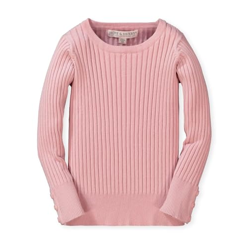Image of Hope & Henry Girls' Long Sleeve Rib Knit Sweater Top