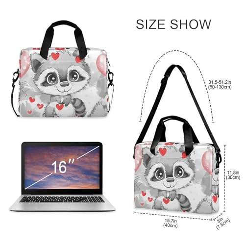 Funda para portátil ALZA con diseño de mapache, 13 a 15.6 pulg. miniatura 4