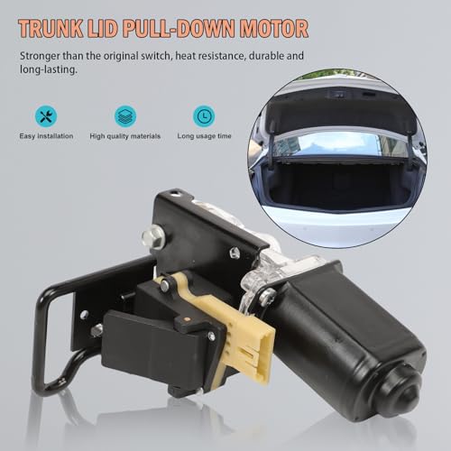 Image of 747-000 Trunk Lid Pull Down Motor Compatible with Electra 1980-1990 Park Avenue 1991-1996 Reatta 1988-1991 Riviera Roadmaster Allante DeVille Eldorado Fleetwood Seville Camaro Oldsmobile 98 Oldsmobile