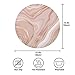 Qilmy Rose Gold Marble Round Placemats Non-Slip Washable Polyester Table Mats Set of 4 Heat Resistant Placemats for Kitchen Dining Table Decoration
