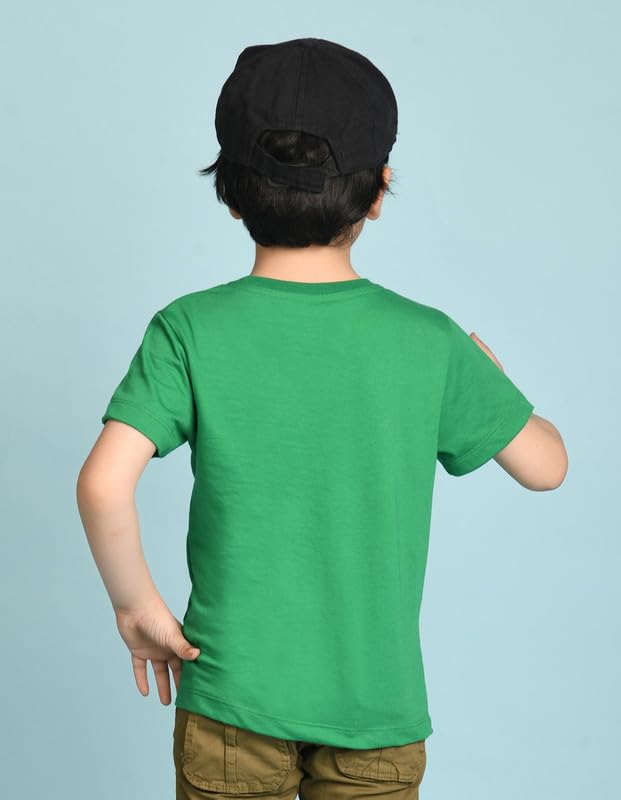 Image of Nusyl Boys Half Sleeves Solid T-Shirt for Kids | Soft Cotton Blend | Comfortable Regular Fit | Casual 2-16 Years | Multiple Colors & Pack Options
