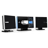 auna VCP-191 - Kompaktanlage, Stereoanlage, Microanlage, CD-Player, multimediafähig, MP3-fähiger USB-Port, LCD-Display, UKW-Radiotuner, 50 Senderspeicher, Line-Out, Fernbedienung, schwarz