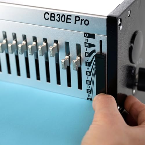 gbc binding machine cb30e pro combbind electric punch and comb binding machine punches 30 sheets binds 500 sheets wsm200005