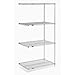 Nexel Poly-Z-Brite 5 Tier Wire Shelving Add-On Unit, 30" W x 18" D x 63" H