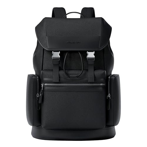 Michael Kors Mens Jet Set Triple Pocket Backpack-MK Signature Small, Black