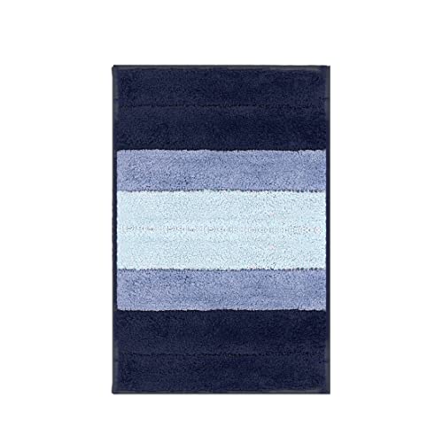 Acomoda Textil – Alfombra de Baño Suave y Absorbente para Ducha 40x60 cm. Alfombrilla de Pelo Antideslizante y Gruesa de Bañera Lavable y Cómoda. (1 Unidad, Azul)