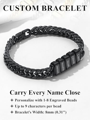 Pulsera personalizada de eslabones cubanos para hombre miniatura 4