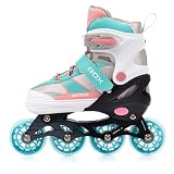 [CONÇU POUR UN MEILLEUR CONTRÔLE] - Nos patins à roulettes pour enfants ont un système spécial multi-aérations avec des ouvertures d'air spécialement conçues pour permettre à la peau de respirer et éviter la surchauffe et la transpiration. Les patins à roulettes pour enfants sont légers et confortables.