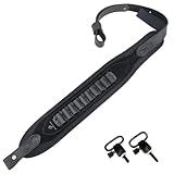 Leder-Gewehrriemen mit Patronentasche – Handgenähte verstellbare Schultertragete für Kaliber...