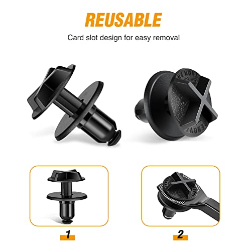 image for GOOACC 50Pcs Lower Radiator Shield Push-Type Retainer Fender Liner Riv