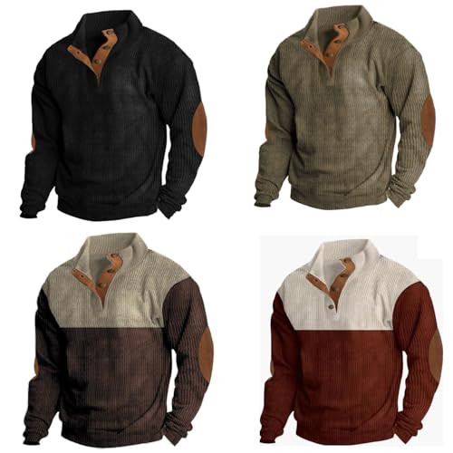 Dudlle Men's Sweaters, Dudlle Men's Sweaters, Outdoor Casual Cable Knit Pullover (White,L)4