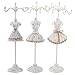 BestAlice Fashion Jewelry Display Stand, Jewelry Mannequin Display Jewelry Tree Stand Organizer, Jewelry Holder Display Necklace Earrings Storage Stand with Detachable Bracket(B)