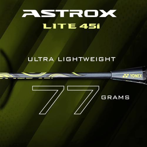 Image of Yonex Graphite Strung Badminton Racquet Astrox Lite 45i (G4, 77 Grams, 30 lbs Tension, Dark Gray)