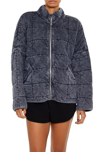 Forever 21 Women's Quilted Zip-up Jacket