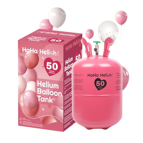 Helium Tank For Balloons At Home 13L Helium Tank Up To 50 Latex Balloons Includes Filling Nozzle Ideal for Birthday Wedding & Party Decoration