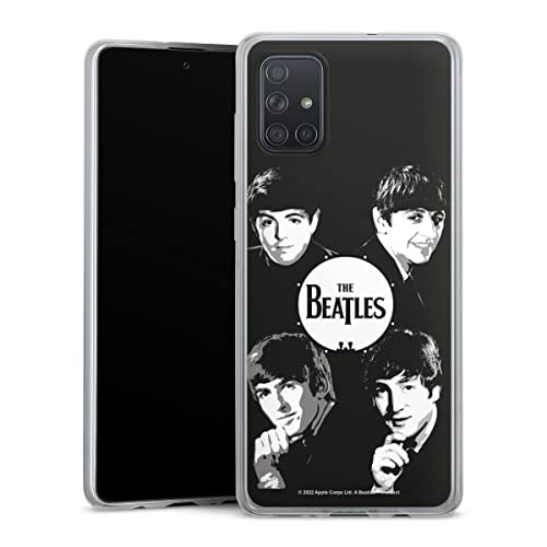 Coque Slim Compatible avec Samsung Galaxy A71 Coque Ultra Fine Coque en Silicone Ultra Fine The Beatles Logo Black… - Les Beatles, Paul McCartney, John Lennon, RIngo Starr, George Harrison Coque Slim Compatible avec Samsung Galaxy A71 Coque Ultra Fine Coque en Silicone Ultra Fine The Beatles Logo Black…