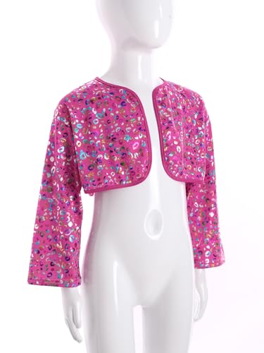 Kids Girls Long Sleeve Bolero Cardigan Shrug Cropped Coats Outerwear3