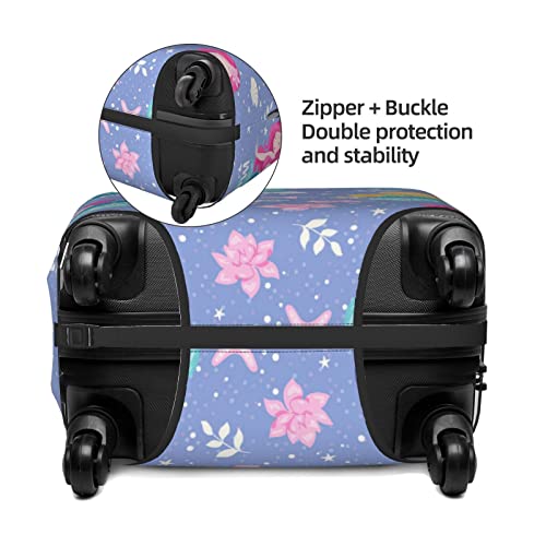 Highly Elastic Spandex Suitcase Cover Luggage Cover Protector Small Fits 18 to 21 Inch Kids Girls Mermaid Prints4
