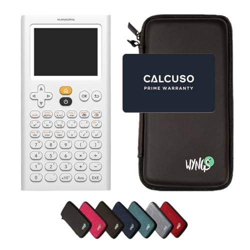 NumWorks avec Housse de Protection WYNGS Incluse Noir - Calculatrice Graphique - Pack de Base