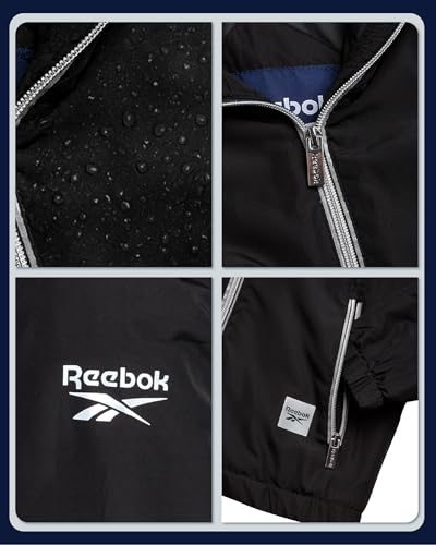 Reebok Girls Windbreaker Jacket - Lightweight Wind and Water Resistant Insulated Girls Jacket with Storm Cuff Sleeves & Hood3