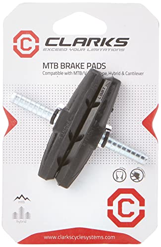 Clarks MTB/Hybrid V-Brake Pads Cantilever Post Type, Black, 70 mm