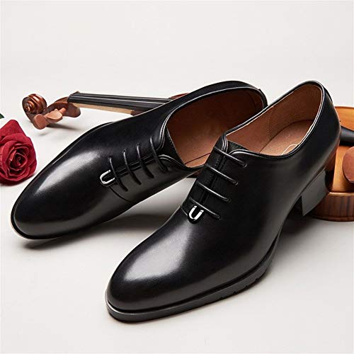 Derby Oxford for Men Formal ShoesGenuine Leather Round Toe Lace Up Low Top Business High Heel Easy Care3