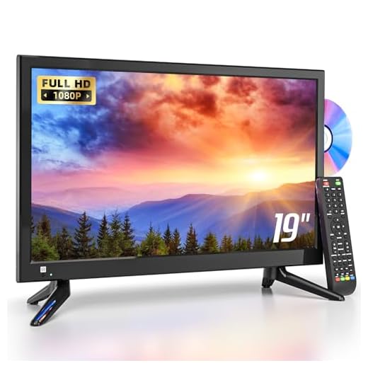 OSHPRO 19 inch Small TV for Kitchen Bedroom RV with DVD Player Build in ATSC Turner HDMI, USB,Non-Smart TV or Monitor for Home