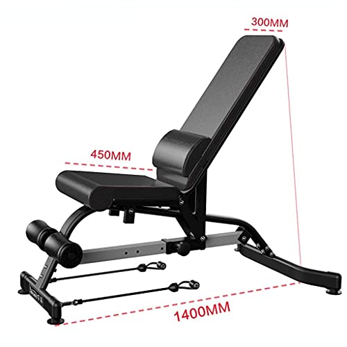 YYAI-HHJU Halterbank met halters voor fitnessbank, sit-up-board, multifunctionele fitnessstoel voor vogels, fitnessuitrusting, kussen voor buikspieren, verstelbaar - Image 6