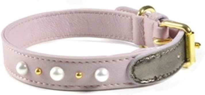 Amazon 犬 ベーシック首輪 猫と犬の首輪レザー手作りの快適で耐久性のある首輪 おしゃれ 犬用品 Color Pink Size 25 31cm Zhushengmaoyi ベーシック首輪 通販