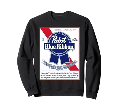 Pabst Fashion Label - Vintage Blue Ribbon Artwork Sweatshirt