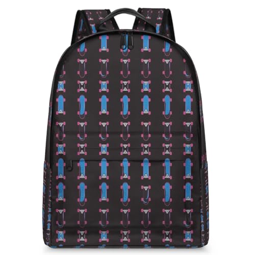 Sac à dos skateboard 23.5L multicolore pour ordinateur portable et loisirs urbains