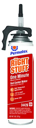 Image of Permatex 34426 Right Stuff 1 Minute Red High Temperature Gasket Maker, 7.5 oz